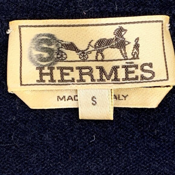 Hermes Deep blue playing card motif knitted sweater - Picture 5 of 6